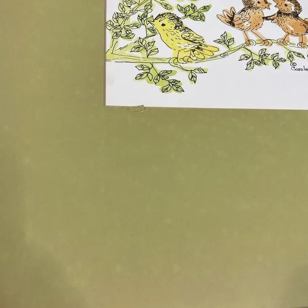 Vintage‎ 70s Carole A. Smith 3 Set Nursery Wall Decor Nature Animals Watercolor